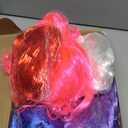 PLULON Colorful Wigs for Women, 8 Pieces Colorful Long Curly Wigs Neon Party Wigs Hair Wig Wavy Hair Wigs for Neon Bachelorette Party Accessories Halloween Costumes