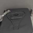 YONTINY Toddler Booster Seat for Kitchen Chair with Removable Backrest & Adjustable Straps, PU Portable Waterproof & Non-Slip Booster Seat for Dining Table, Travel Child Eating Cushion - Dark Grey