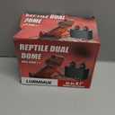 Dual Dome Reptile Lamp Fixture - for Heat Lamp & UVB Bulb (Max 100W Each) - with Reflector Design for Bearded Dragons, Turtles, Snakes & Lizards - 8.1 Inches