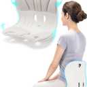 Curble Wider(Standard Wide) Ergonomic Back Support Chair, Lumbar Support for Posture Correction & Back Pain Relief, Ideal for Office, Floor Seat & Work from Home, Patented (Grey), 15 inches x 12.4 inches x 12.4 inches