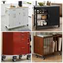 2" Casters Set of 20 Heavy-Duty Industrial Caster Wheels Without Brake PU Wheels Double Ball Bearing Swivel Casters Noiseless for Workbench, Furniture, Plate Castors Black