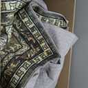 IMIYOKU Washable Rugs Living Room Large, Boho Vintage Living Room Rug Carpet with Non-Slip Backing, Soft Low Pile Area Rugs for Bedroom, 10'x8' Black