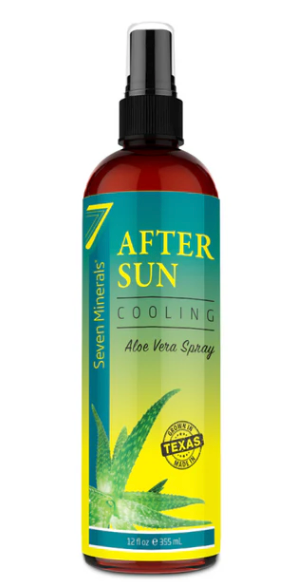 Seven Minerals NEW Cooling After Sun Gel with Aloe Vera - For Skin & Face with Instant Sunburn Relief. Unlike Regular Aftersun Lotion With Cucumber & Vitamin E (12 Fl Oz)