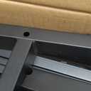 Queen Bed Frame with 2 Drawers, Platform Bed Frame with LED Lights and Charging Station, Upholstered Headboard, Heavy Duty Metal Slats, No Box Spring Needed, Noise Free, Easy Assembly