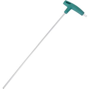 uxcell 3mm Extra Long Arm T-Handle Hex Key Wrench Chrome Finish (Green)