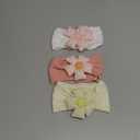 3 Pcs Baby Flower Headbands Baby Girls Nylon Headband Soft Hairbands Hair Accessories for Newborn Infant Toddler Kids (Yellow Pink White)