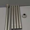 Brushed Nickel Shower Curtain Rod Adjustable 43-92 inch, 1"Diameter Spring Tension Curtain Rod No Drill, Anti-Rust Non-Slip Shower Rod for Bathroom Tension Rod