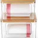 Hudgan 2 Pack Large Trash Bag Dispenser, 2 in 1 Garbage Bag and Dishwasher Pods Organizer Under Sink