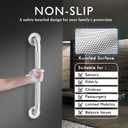Grab Bars for Bathtubs and Showers, 304 Stainless Steel Handicap Grab Bar, Anti Slip Bathroom Handrail with Knurled Surface, Holds up to 500 LBS Safety Shower Handle for Elderly (18 Inches)