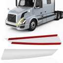 Unitedlu Quality ABS Plastic with Chrome Finished Headlight Hood Trim Left Side Compatible with VNL 2004-2014 Old Gen