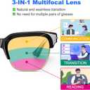 VISOONE Anti-Fog Ultralight Progressive Fashionable TR90 Reading Glasses for Men Women readers