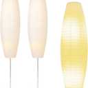 HonoDing Diploma Paper Floor Lamp,Japanese Style Paper Lamps - Rice Papers Floor Lamps-Papers Floor Lamps for Living Room Fits in Modern Room Decor Perfect for Bedroom Decor - 59 Inches Tall (1PCS)