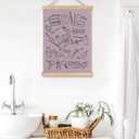 ignytiger Dental Office Decor, Dental Wall Art Poster Framed, Dentist Tools Purple Canvas Wall Art Prints for Hospital Office Decor, 12x16 Inches