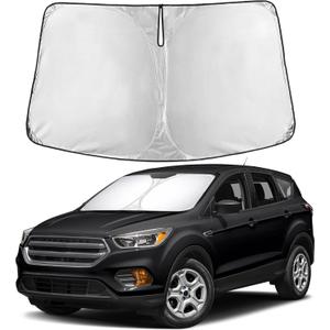 EcoNour Windshield Sunshade Compatible for Ford Escape 2013-2017 2018 2019, Sun Visor for Front Windshield & Window Sun Shade Cover, UV Heat Blocker & Protector, Car Accessories