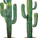 2 Pcs 6 Feet Large Boho Cactus Wall Decor Jointed Cactus Cutouts Wall Stickers Tropical Cacti Home Decals Stickers DIY Bohemian Green Botanical Decorations for Classroom Bedroom Classic