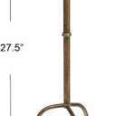 Metal Martini Cocktail Table, Antique Brass, Round, 12.5 Inches X 27.5 Inches