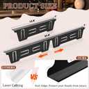 2 Pack Expandable Stainless Steel Stove Gap Covers (13.8"-27.6"), Retractable Fill the Gap Between Stove & Counter Top with Heat Resistant Range Trim & Guard, Slide-in Seamless Kitchen Accessory Kit