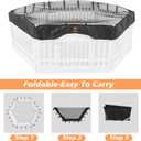 PJYuCien Dog Playpen Mesh Top Cover, Fits 36 Inch 6 Panels Regular Hexagonal Plastic Exercise Pet Pen, Adhesive Tape Connections, Black (Note: Cover Only, Fence Not Included)