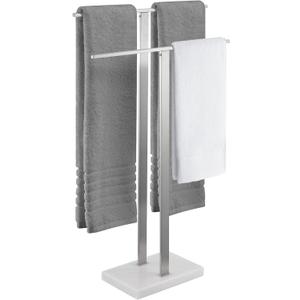 KES Standing Towel Racks for Bathroom 2-Tier, Floor Towel Rack Stand with Heavy Marble Base, Upgrade Steady Design, Pro-Grade 18/8 Stainless Steel Brushed Finish, BTH217-2 (33 H (2-tier), Brushed Finish)