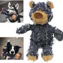 MAXBECK Dog Companion for Heavy Chewers- Indestructible Robust Bear Dog Toy, Resistant Squeaky Dog Toys for Heavy Chewers, Unbreakable Stuffed Plush Dog Toys for Aggressive Chewers (A-Navy)