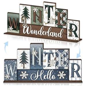 Yousoontic Patriotic Memorial Day Table Decorations Reversible 4th of July Wooden Tabletop Sign Happy 4th of July Holiday Letter Centerpiece Farmhouse Tiered Tray Decor for Home Office Desk Shelf