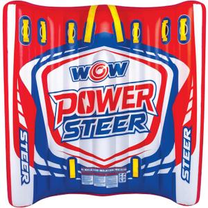 WOW Sports Power Steer Towable Tube - 1-3 Person - 510 lb Capacity - Steerable - For Boating - Youth & Adults