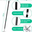 2-in-1 Weed Puller Rake Hand Weeder Garden Tools,New 11 Teeth Uprooting Weeding Tool with Adjustable Long Handle,Manganese Steel Weed Remover Tool for Garden,Lawn Weeding and Loosening SoilBlack