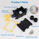 Helunsi 2 Pieces Waterproof IP68 External Junction Box, 2 Way Outdoor Junction Box, Underground Plug Line Coaxial Cable Connector Wire Range 5 to 15mm Electrical Power Cord Weatherproof Boxes - Black