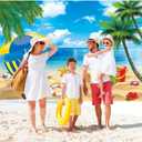 Tropical Beach Backdrop Hawaiian Beach Theme Party Photography Summer Vacation Indoor Outdoor Party Supplies(86FT)
