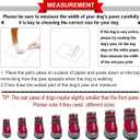 QUMY 4PCS Dog Boots for Large Dogs, Medium Dog Shoes & Paw Protectors for Hot Pavement, Summer Heat Protection, Mesh Breathable Nonslip Dog Booties for Hardfloors, Walking Running Hiking Red Size 2