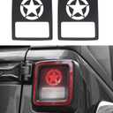POETRYXIAO Tail Light Cover Guard with US Army Military Star Style (Halogen Tail Light) for 2018-2023 Jeep Wrangler JL JLU