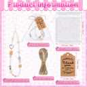 Sumind 12 Set Thank You Tag Phone Charms Beach Party Employee Appreciation Gift for Women Sister Gift Bulk, Wedding Organza Bag Shell Beaded Camera Wrist Strap Lanyard Favor for Guest Baby Shower