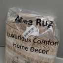 OJIA Modern Bordered Kitchen Rugs Non Slip Washable, Printed 2'x3' Entryway Rug Thin Soft Small Area Rug Indoor Door Mat Non-Shedding Throw Carpet Bathroom Runner for Bedside Bedroom (Beige)