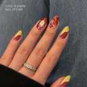 4 x JMEOWIO Gel Nail Stickers Christmas Snowflake Glitter Red Semi Cured Gel Nail Strips Wraps UV/LED Nails Art Design Decoration Accessories