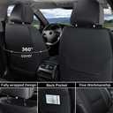 Coverado Front Seat Covers for Ford F150, Leather Auto Seat Cover Fit 2015-2026 F150, 2017-2026 F250 F350 F450 (Black)
