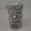 25Pcs Christmas Ornaments Sets 2.36 Christmas Ball Ornaments Christmas Tree Ornaments Shatterproof Xmas Balls Bulbs for Holiday Wedding Party Christmas Tree DecorationSilvery White