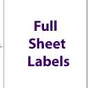 8.5" x 11", 100 Sheets, 100 Printable White Sticker Paper, Full Sheet Shipping Labels for Laser & Inkjet Printers, Letter Size