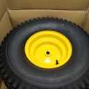 AR-PRO 20x8.00-8 Rear Tire and Wheel Assembly, 4-Ply Tubeless Turf Tire with 3/4" Borehole, 3.5" Offset Hub, 3/16" Keyway Compatible with John Deere Riding Lawn Mowers & Garden Tractors
