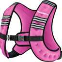 PACEARTH Weighted Vest,10lb Weight Vest with Reflective Stripe, Body Weight Vests for Women, Men, Weight Loss Workout, Strength Training, Running, Walking, Jogging (Pink)