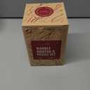 Gusto Nostro Natural Marble Mortar and Pestle Set Small| 4 Inch - 1.5 Cup | Mini Mortar Pestle Set for Grinding Herbs, Nuts, Grains | Pesto Grinding and Guacamole Stone Bowl | Marble Spice Crusher