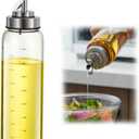 Olive Oil Dispenser Bottle,Oil Dispenser For Kitchen,Bottles For Kitchen,17 Oz Automatic Opening And Closing Leak Proof Glass Dispenser
