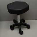 FURWOO Hexagon Rolling Stool Height Adjustable Stool with Wheels for Spa Salon Massage Black
