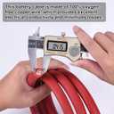 1/0 Battery Cable, 5FT Red + 5FT Black 1/0 Welding Cable, Stranded Oxygen-Free Pure Copper Wire for Automotive, Battery, Solar, Marine and Generator