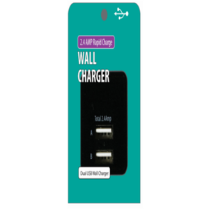 JACENT 2.4 AMP Rapid Charge WALL CHARGER, 2 Pack