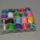 Lanyard String, 20 Rolls Gimp String, Plastic Strings Lacing Cord, Boondoggle Strings Kit 1200 Feet and 52Pcs Keychain Lanyards Accessories for Keychain Crafts, Bracelet with Instruction Box