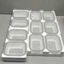 HOMBERKING 10 Pack 22oz Glass Meal Prep Containers, Food Storage Containers with Lids, Airtight Lunch Bento Boxes, BPA-Free & Leak Proof (10 lids & 10 Containers) - Grey