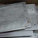 Smuxee Farmhouse Bathroom Cabinet Wall Mounted, Washed Grey Small Medicine Cabinet with Adjustable Shelf, Bathroom Cabinet for Living Room, Laundry Room