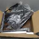 SUPERJARE Nightstand with Charging Station, Bed Side Table with Adjustable Fabric Drawer, Night Stand for Bedroom, 3-Tier Storage End Table, for Living Room, Rustic Brown and Black (M (11.8"D x 15.7"W x 23.4"H))