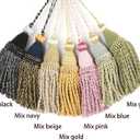 2 Pack Braided Tassel 24cm/9 Inch Key With Loops, Handmade Twisted Craft, DIY Accessories for Home Decoration