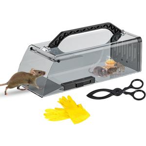 2026 Upgraded Live Mice Traps Humane Mouse Trap Indoor for Home Live Rat Trap for Outside Chipmunk Trap Outdoor Metal Mouse Trap Box Cage Easy to Catch&Release Live Chipmunk Animal Squirrel 2pc